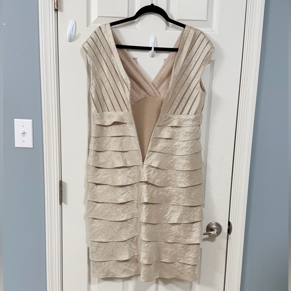 Adrianna Papell Champna Layered Dress Glamorous Wedding Mother of the Bride - Picture 4 of 14